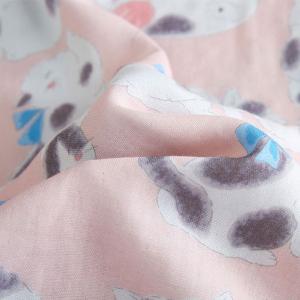Cartoon Cat Bamboo Cotton Homewear Blouse with Shorts