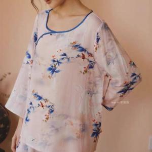 Beading Collar Loose Long Elegant Nightgowns Sets