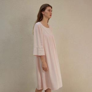 Embroidered Collar Crochet Silk One Piece Pajamas