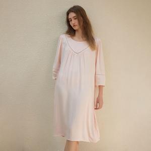 Embroidered Collar Crochet Silk One Piece Pajamas
