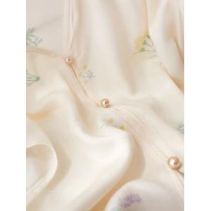 V-Neck Silky Printed Luxury Loungewear Sets