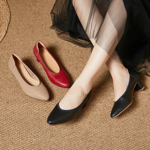 Business Pointed Toe Kitten Heels Shoes