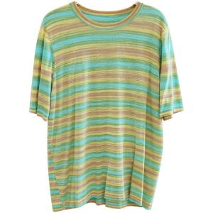 Colorful Chunky Striped Cozy Casual T-shirt