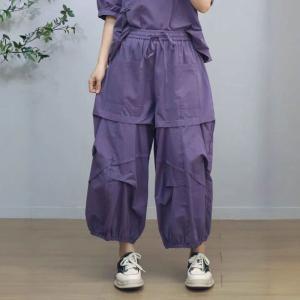 Chinese Frog Buttons Shirt with Plus Size Casual Pants