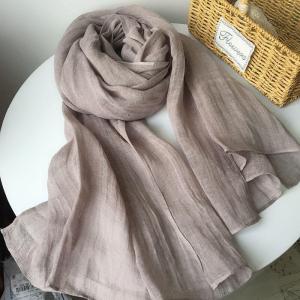 Solid Color Minimalist Linen Scarf