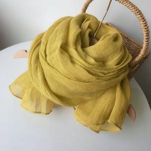 Solid Color Minimalist Linen Scarf