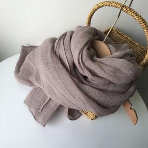 Solid Color Minimalist Linen Scarf