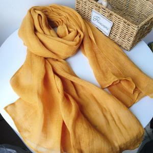 Solid Color Minimalist Linen Scarf