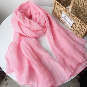 Solid Color Minimalist Linen Scarf