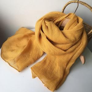 Solid Color Minimalist Linen Scarf