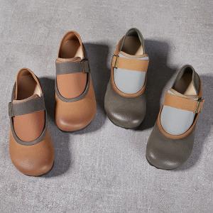 Lazy Day Contrast Colors Buckle Comfy Working Flats