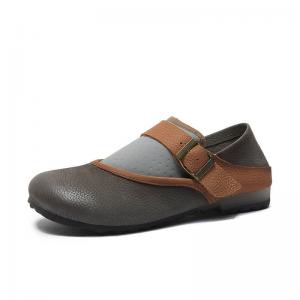 Lazy Day Contrast Colors Buckle Comfy Working Flats
