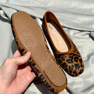 Horsehair Bowknot Leopard Flats