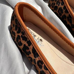 Horsehair Bowknot Leopard Flats