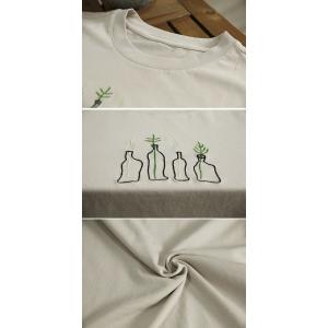 Casual Oversized Bottles Embroidered T-shirt