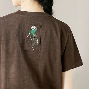 Girl Character Embroidery Cotton T-shirt