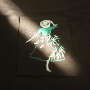 Girl Character Embroidery Cotton T-shirt