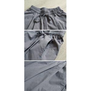 Pastel Gray Wide Leg Cotton Paperbag Pants