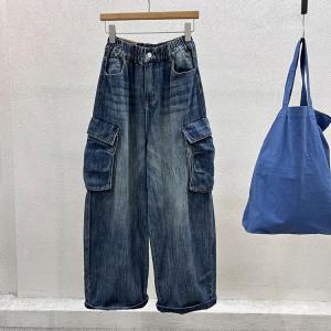 Street Style Flap Pocket Hippie Dad Jeans
