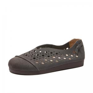 Breathable Round Toe Holes Cozy Hippie Flats