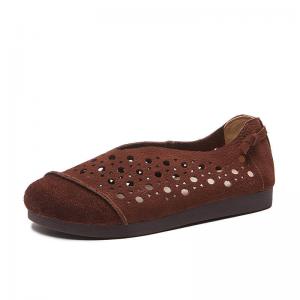 Breathable Round Toe Holes Cozy Hippie Flats