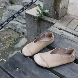 Soft Leather Over50 Cozy Grandma Flats