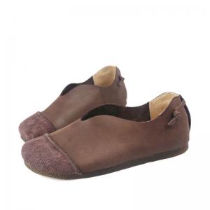 Soft Leather Over50 Cozy Grandma Flats