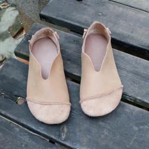 Soft Leather Over50 Cozy Grandma Flats