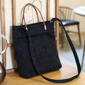 Jacqaurd Linen Folk Beach Tote Bag
