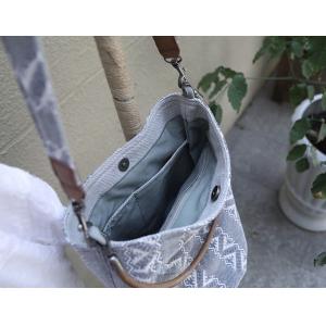 Flowers Patterned Hemp Linen Bucket Bag