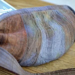 Chunky Linen Shoulder Half Moon Bag