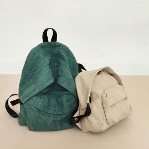 Cotton Linen Versatile Backpack for Teachers and Students