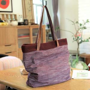 Yarn-Dyed Cotton Linen Teacher Tote Bag