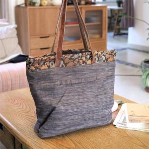 Yarn-Dyed Cotton Linen Teacher Tote Bag