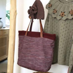 Yarn-Dyed Cotton Linen Teacher Tote Bag