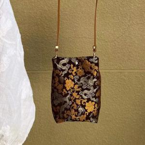 Prints and Embroidery Small Bucket Phone Bag