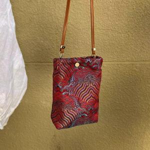 Prints and Embroidery Small Bucket Phone Bag