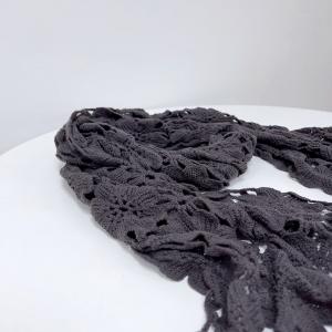 Elegant Cotton Fringed Crochet Scarf