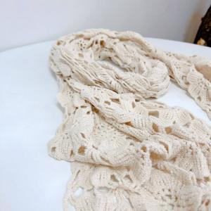 Elegant Cotton Fringed Crochet Scarf
