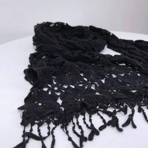 Elegant Cotton Fringed Crochet Scarf