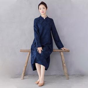 Eastern Fashion Cotton Linen Vintage Embroidered Dress