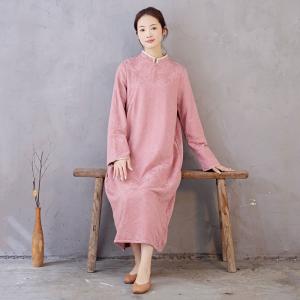 Eastern Fashion Cotton Linen Vintage Embroidered Dress