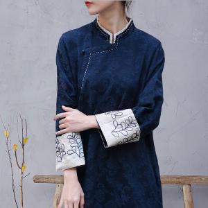 Eastern Fashion Cotton Linen Vintage Embroidered Dress