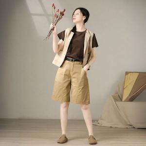 Colorful Button Chinese Linen Waistcoat for Women