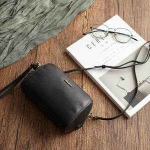 Original Design Leather Shoulder Horizontal Bucket Bag