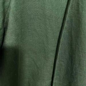 Big Slits Cotton Linen Green Tunic Sweatshirt