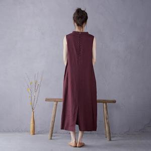 Pop Colors Linen Sleeveless Shift Dress
