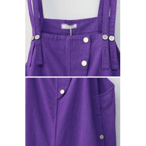 Buttons Ornament Wide Leg Overall Shorts