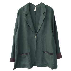 Casual Office Oversized Linen Blazers for Women