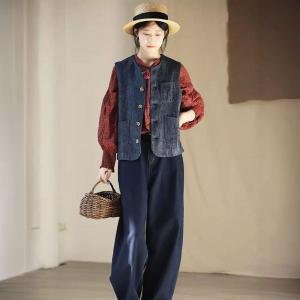 Classic Red Plaid Tied Designer Blouse